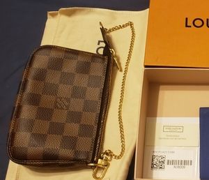 Authentic Louis vuitton mini pochette accessoires damier Azur